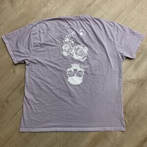 Primitive Skateboarding Apparel Co Purple Skulls Roses T-Shirt Mens XL Skater